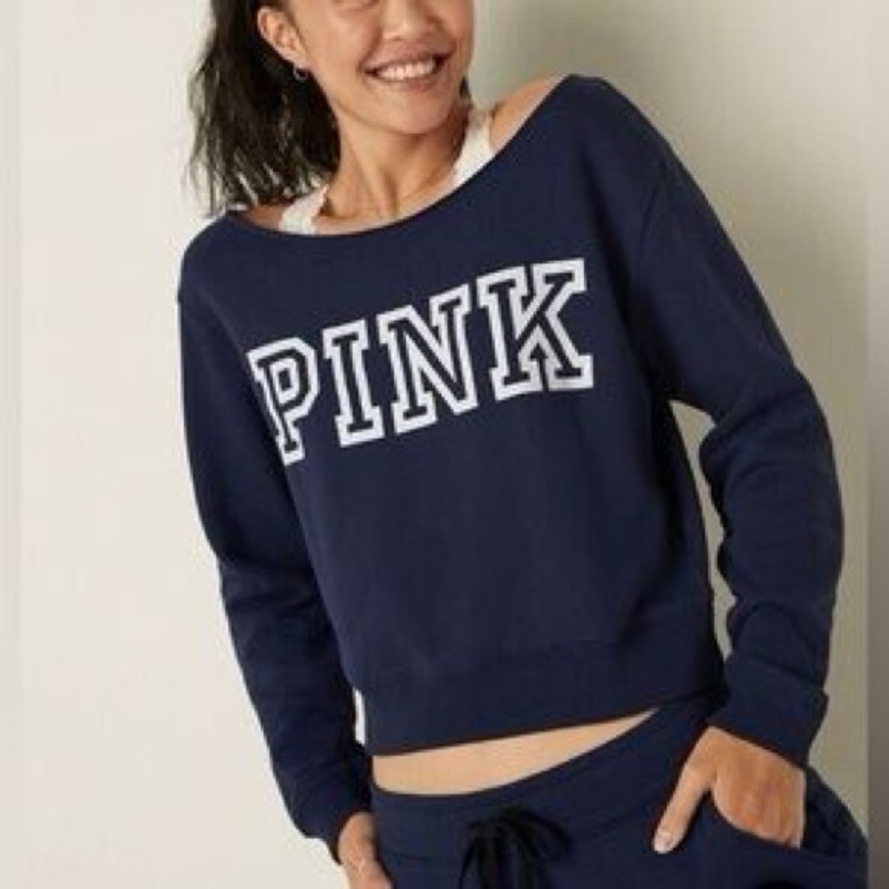Victoria Secret PINK Off Shoulder Sweatshirt